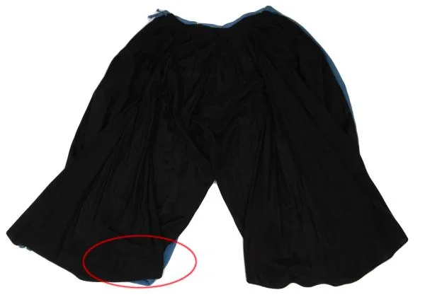 ヨウジヤマモト プールオムYohji Yamamoto POUR HOMME リネンレーヨンバイカラーバルーンカラスパンツ 青黒3 K-123182_014