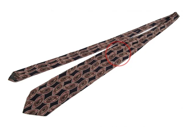 ジバンシィGIVENCHY シルクペイズリーネクタイ 濃紺ベージュ K-123394_002