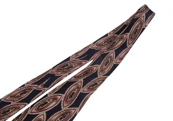 ジバンシィGIVENCHY シルクペイズリーネクタイ 濃紺ベージュ K-123394_004