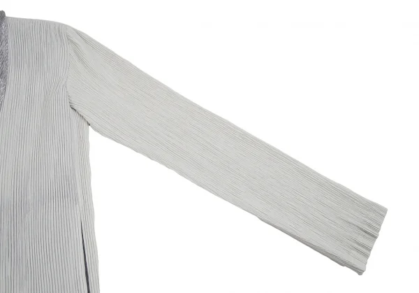 イッセイミヤケISSEY MIYAKE メタリック切替セットアップスーツ シルバーグレー2 K-123428_005
