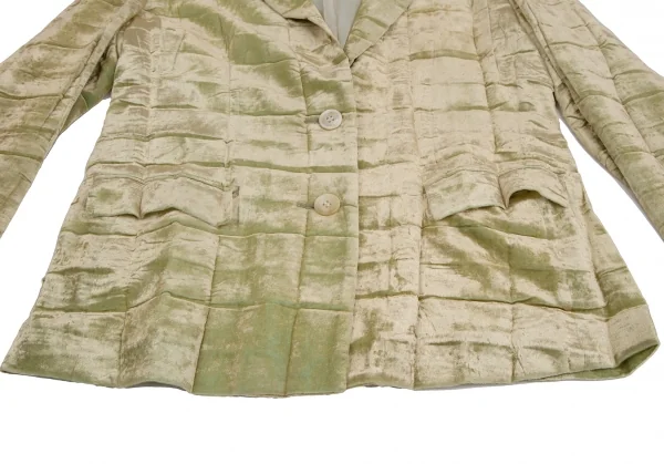 ISSEY MIYAKE Wrinkle Pleats Velor Jacket & Skirt K-123446_007