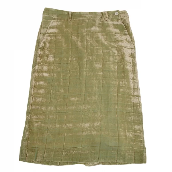 ISSEY MIYAKE Wrinkle Pleats Velor Jacket & Skirt K-123446_013