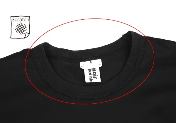 ノワール ケイ ニノミヤ コムデギャルソンnoir kei ninomiya COMME des GARCONS リボン装飾デザインTシャツ 黒S K-123494_002