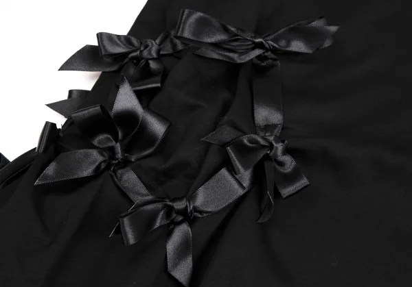 ノワール ケイ ニノミヤ コムデギャルソンnoir kei ninomiya COMME des GARCONS リボン装飾デザインTシャツ 黒S K-123494_005