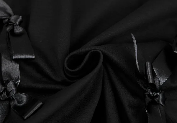 ノワール ケイ ニノミヤ コムデギャルソンnoir kei ninomiya COMME des GARCONS リボン装飾デザインTシャツ 黒S K-123494_008