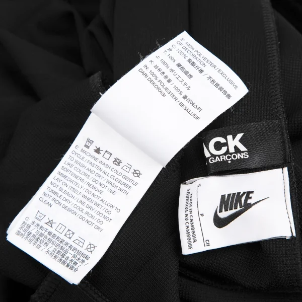 ブラックコムデギャルソン×ナイキBLACK COMME des GARCONS×NIKE ポリジャージープリーツスカート 黒S K-123498_011