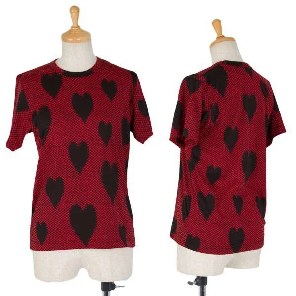 コムデギャルソンCOMME des GARCONS ハート&ドットポリカットソー 赤