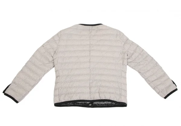 ヘルノHERNO ピンドットリバーシブルノーカラーダウンジャケット 黒42 K-123654_012