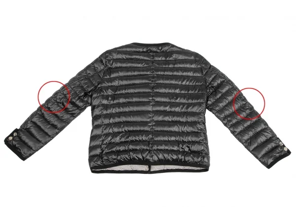 ヘルノHERNO ピンドットリバーシブルノーカラーダウンジャケット 黒42 K-123654_013