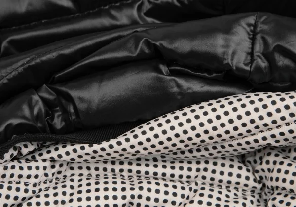 ヘルノHERNO ピンドットリバーシブルノーカラーダウンジャケット 黒42 K-123654_016