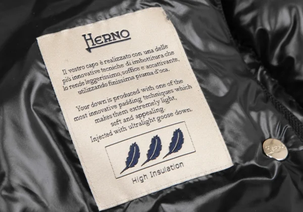 ヘルノHERNO スタンドカラーダウンコート 黒44 K-123655_018