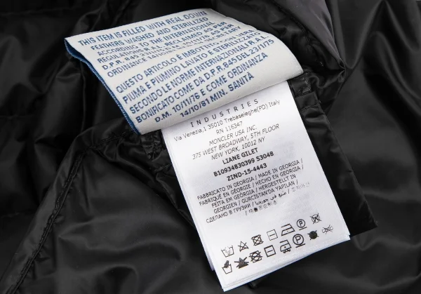 モンクレールMONCLER リアーネ パッカブルダウンベスト 黒2 K-123657_017