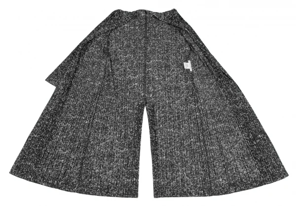 プリーツプリーズPLEATS PLEASE まだらプリントプリーツセットアップスーツ 黒グレー2 K-123664_009