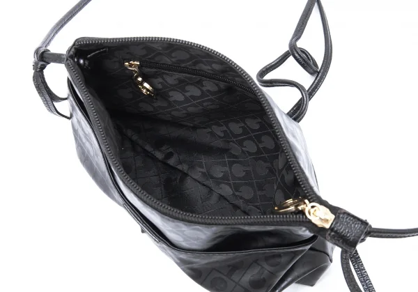 ゲラルディーニGHERARDINI ソフティモノグラムショルダーポーチ ブラック 黒F K-123676_010