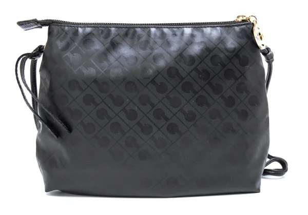 ゲラルディーニGHERARDINI ソフティモノグラムショルダーポーチ ブラック 黒F K-123676_004