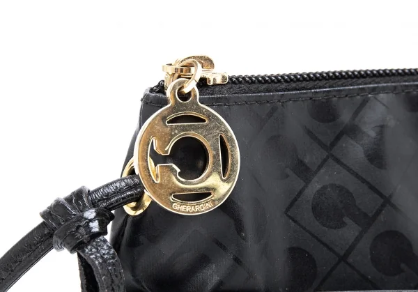 ゲラルディーニGHERARDINI ソフティモノグラムショルダーポーチ ブラック 黒F K-123676_009