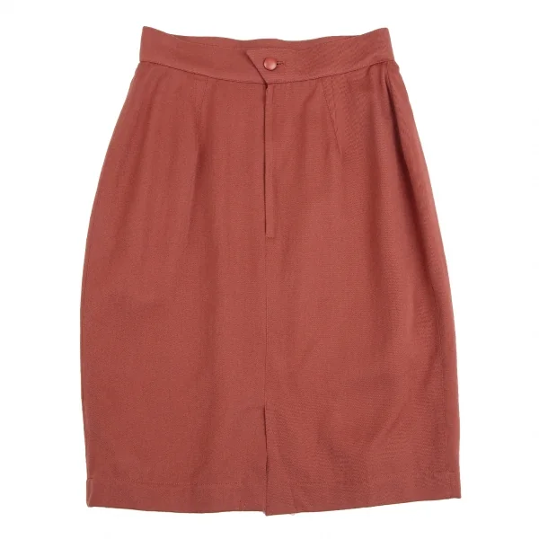 ティエリーミュグレーThierry Mugler ウール台形スカート 赤60-88 K-123680_011