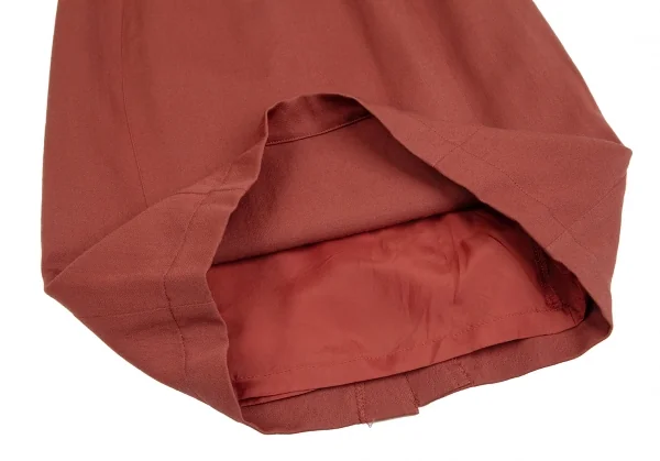 ティエリーミュグレーThierry Mugler ウール台形スカート 赤60-88 K-123680_005