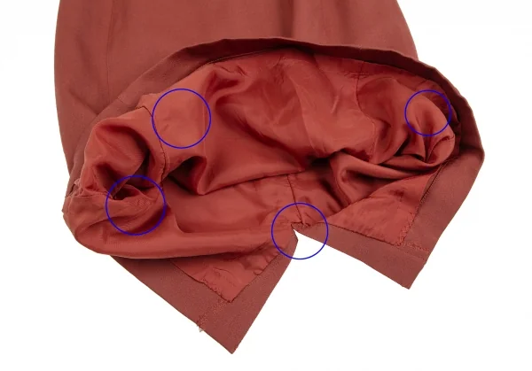 ティエリーミュグレーThierry Mugler ウール台形スカート 赤60-88 K-123680_006