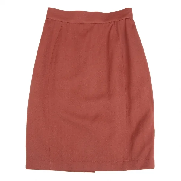 ティエリーミュグレーThierry Mugler ウールアシンメトリーベルテッドジャケットセットアップスーツ 赤9AR 60-88 K-123681_011