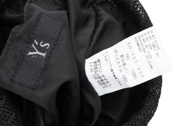 ワイズY's メッシュインナーTPUショルダーバッグ 黒F K-123689_020