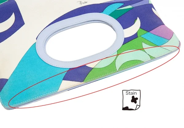 エミリオプッチEMILIO PUCCI グラフィックプリントキャンバス2wayバッグ 生成りマルチF K-123691_011