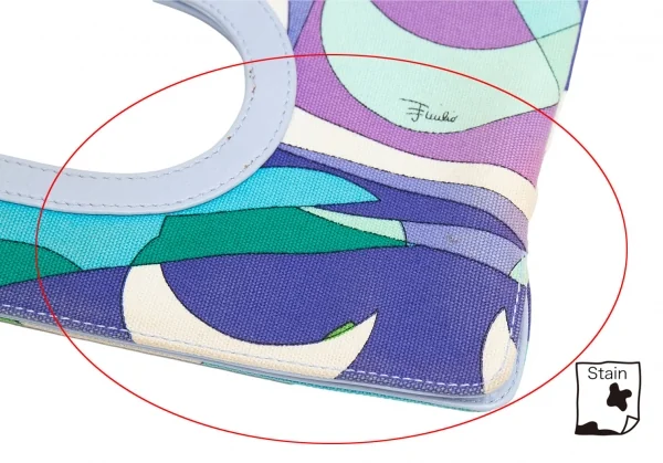 エミリオプッチEMILIO PUCCI グラフィックプリントキャンバス2wayバッグ 生成りマルチF K-123691_009