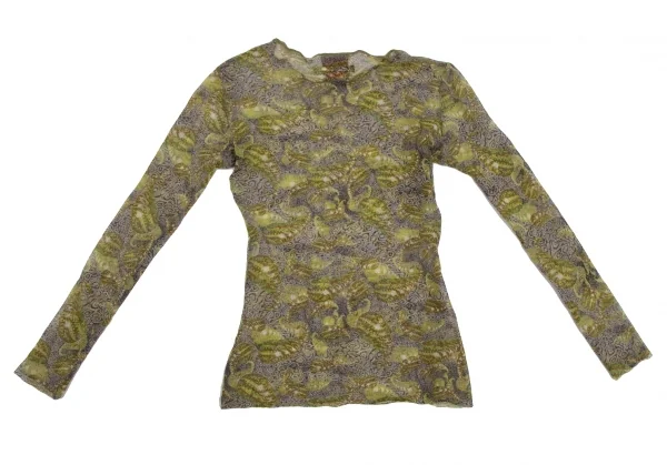 Jean-Paul GAULTIER CLASSIQUE Graphic Printed Mesh T Shirt K-123695_011