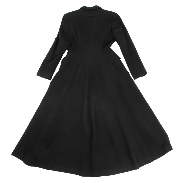 ジャンポールゴルチエ クラシックJean Paul GAULTIER CLASSIQUE ウールモッサダブルピークドラペルコート 黒40 K-123699_015