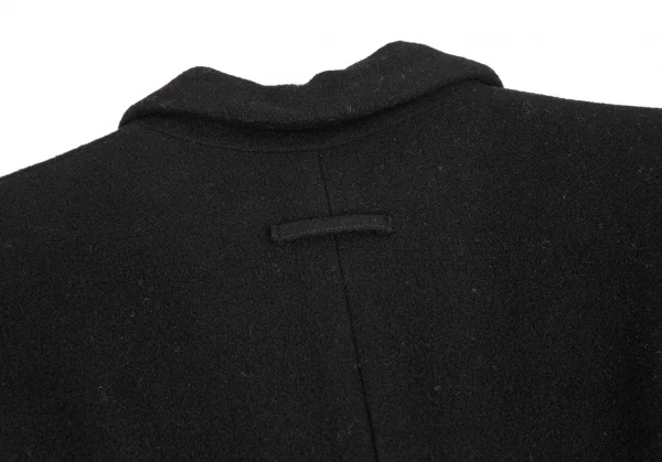 ジャンポールゴルチエ クラシックJean Paul GAULTIER CLASSIQUE ウールモッサダブルピークドラペルコート 黒40 K-123699_016