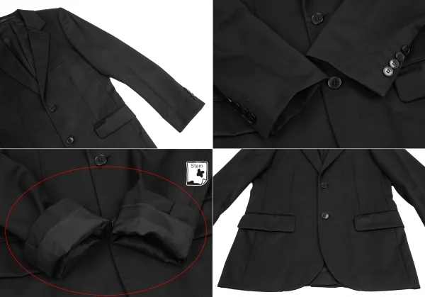 アニエスベーオムagnes b. homme ウールセットアップスーツ 黒46 K-123715_004