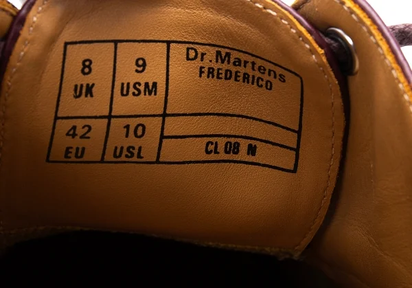 コムデギャルソン オムドゥ×ドクターマーチンCOMME des GARCONS HOMME DEUX×Dr.Martens ウイングチップシューズ ボルドーUK8(26.5) K-123719_010