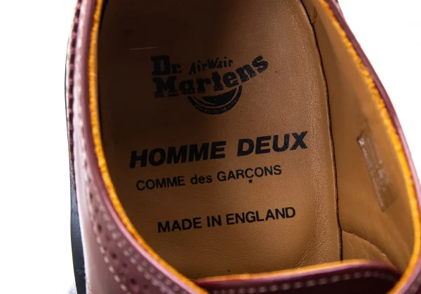 コムデギャルソン オムドゥ×ドクターマーチンCOMME des GARCONS HOMME DEUX×Dr.Martens ウイングチップシューズ ボルドーUK8(26.5) K-123719_012