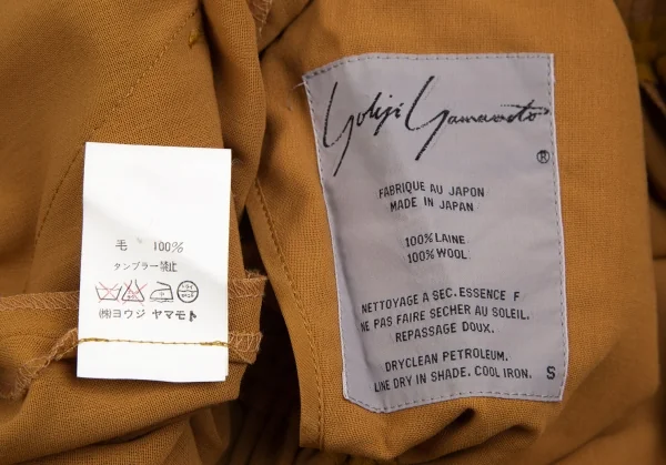 Yohji Yamamoto FEMME Shirring Wasit Wrap Coat K-123728_020