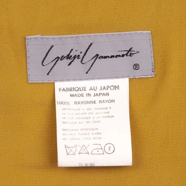 ヨウジヤマモト ファムYohji Yamamoto FEMME レーヨンシースルーストール マスタード K-123729_006
