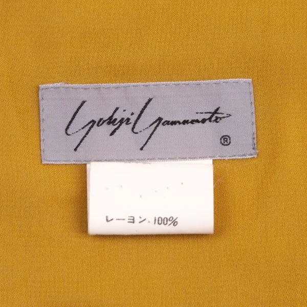 ヨウジヤマモト ファムYohji Yamamoto FEMME レーヨンシースルーストール マスタード K-123729_007