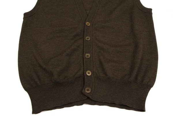 エルメネジルドゼニアErmenegildo Zegna エクストラファインメリノニットカーディガンベスト カーキ48 K-123733_004