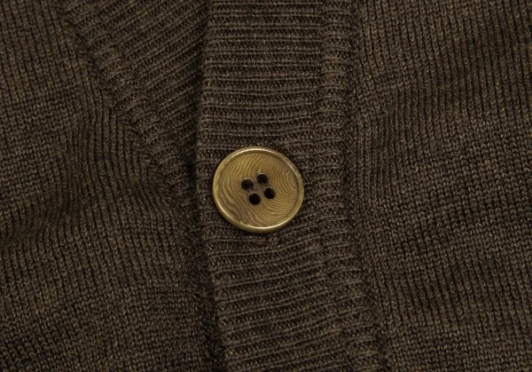 エルメネジルドゼニアErmenegildo Zegna エクストラファインメリノニットカーディガンベスト カーキ48 K-123733_005