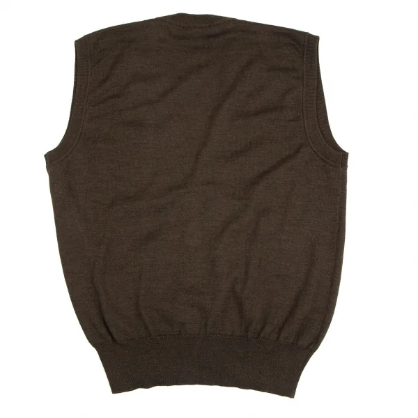エルメネジルドゼニアErmenegildo Zegna エクストラファインメリノニットカーディガンベスト カーキ48 K-123733_007