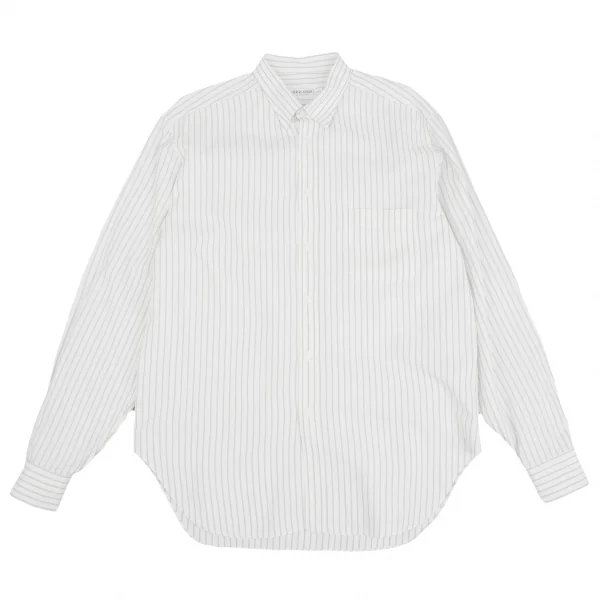 GIORGIO ARMANI Zigzag Dobby Striped Shirt White 41 K-123740_001