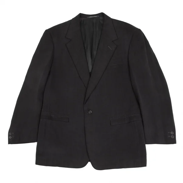 ジャンニヴェルサーチGIANNI VERSACE シルク1Bセットアップスーツ 黒50 K-123746_002