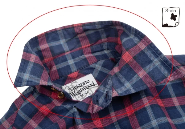 Vivienne Westwood MAN Orb One Point Embroidery Check Shirt K-123782_004