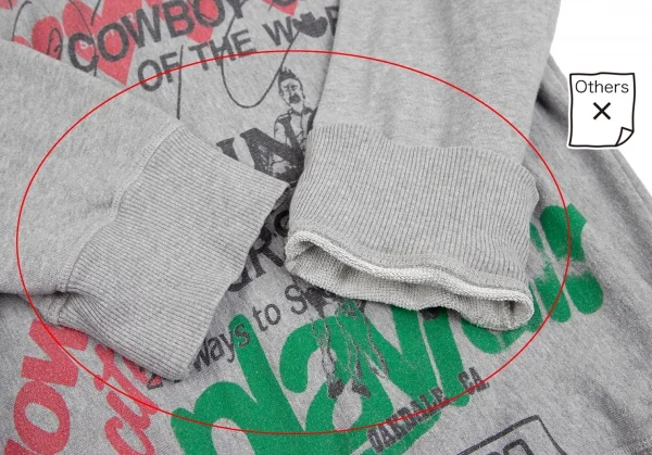 ヴィヴィアンウエストウッド アングロマニアVivienne Westwood ANGLOMANIA リブ切替ドルマンプリントスウェット グレーS K-123786_007
