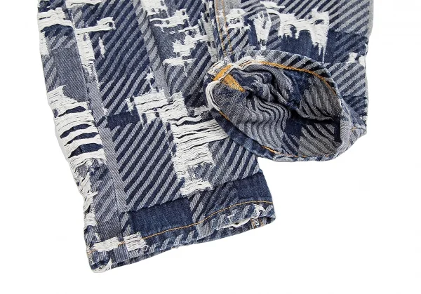 ヴィヴィアンウエストウッド アングロマニアVivienne Westwood ANGLOMANIA クラッシュジャガードパンツ インディゴ26 K-123787_008