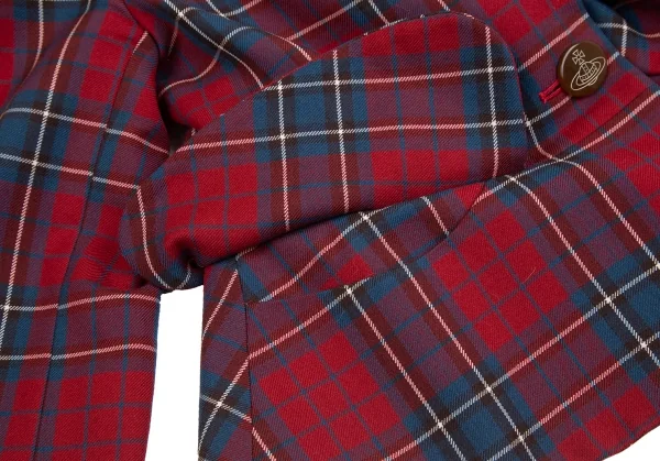 ヴィヴィアンウエストウッド レッドレーベルVivienne Westwood Red Label タータンチェックラブジャケット 赤黒1 K-123789_010