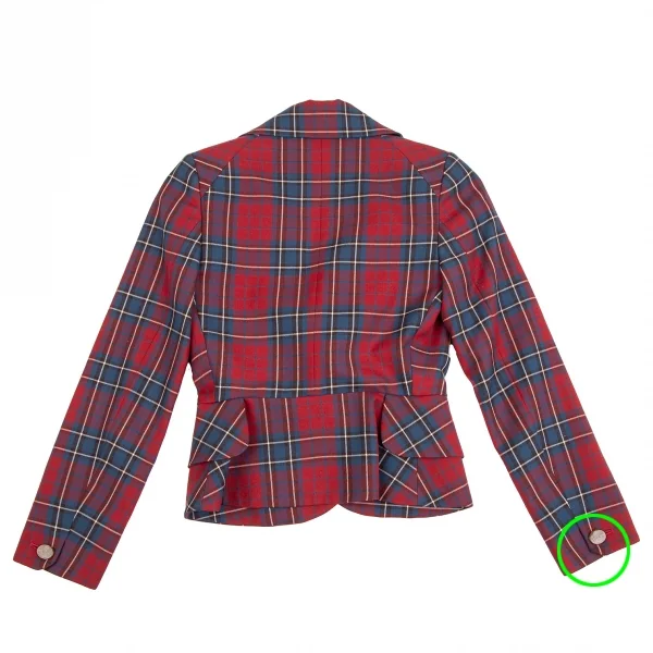 ヴィヴィアンウエストウッド レッドレーベルVivienne Westwood Red Label タータンチェックラブジャケット 赤黒1 K-123789_012