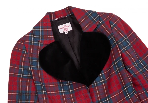 ヴィヴィアンウエストウッド レッドレーベルVivienne Westwood Red Label タータンチェックラブジャケット 赤黒1 K-123789_003