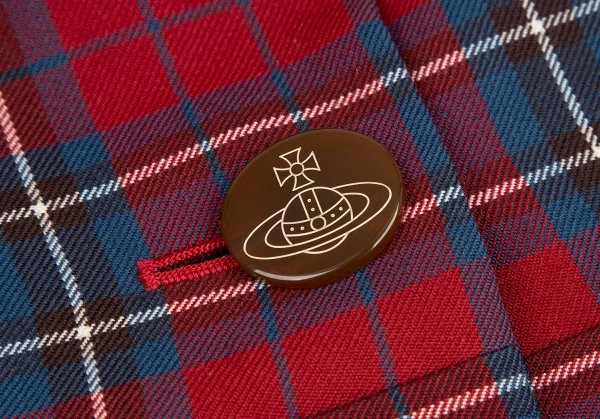 ヴィヴィアンウエストウッド レッドレーベルVivienne Westwood Red Label タータンチェックラブジャケット 赤黒1 K-123789_009