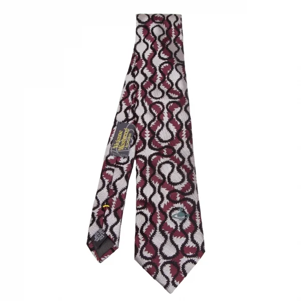 ヴィヴィアンウエストウッドVivienne Westwood シルクスクイグルネクタイ ボルドー K-123791_001