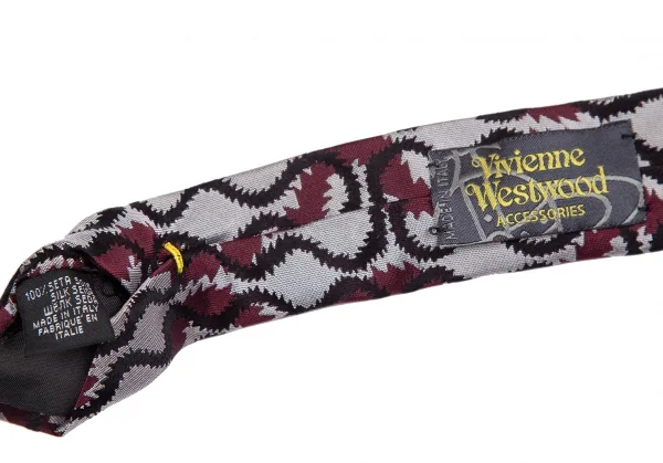 ヴィヴィアンウエストウッドVivienne Westwood シルクスクイグルネクタイ ボルドー K-123791_010